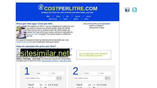 costperlitre.com alternative sites