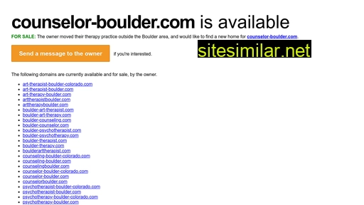 Counselor-boulder similar sites