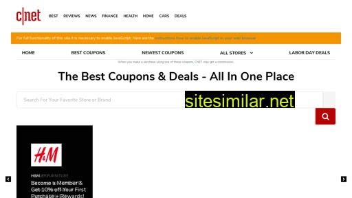 coupons.cnet.com alternative sites