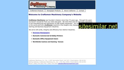 craftsmenmachinery.com alternative sites