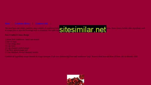 Cranberrysaucerecipe similar sites