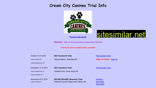 creamcitycanines.com alternative sites