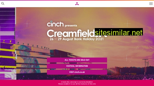 Creamfields similar sites