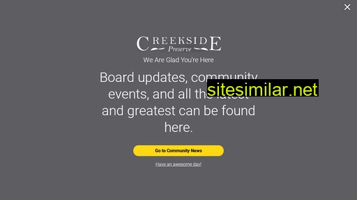 Creeksidepreservewebsite similar sites