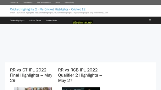 cricket12.com alternative sites