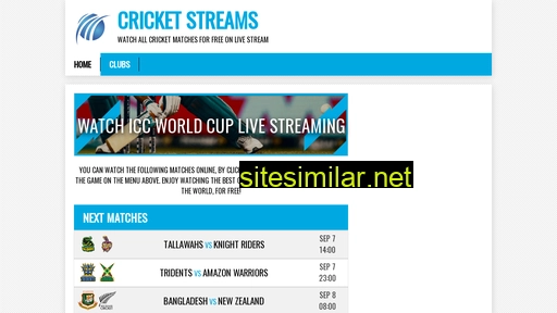 cricket-streams.com alternative sites