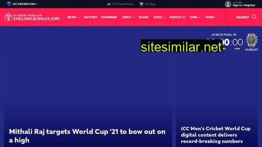 cricketworldcup.com alternative sites