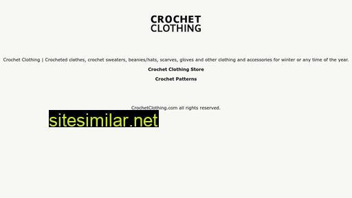 crochetclothing.com alternative sites