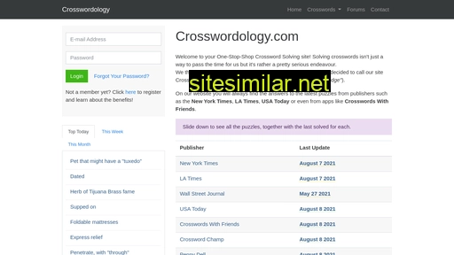 crosswordology.com alternative sites