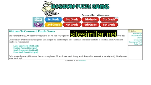 Crosswordpuzzlegames similar sites