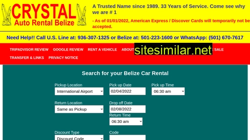 crystal-belize.com alternative sites
