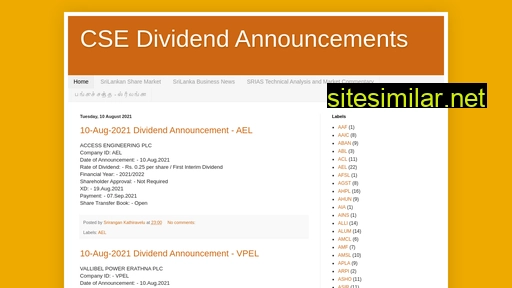 cse-dividend-announcements.blogspot.com alternative sites