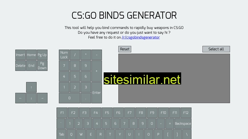 csgobindsgenerator.com alternative sites