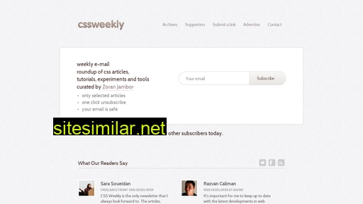 Css-weekly similar sites
