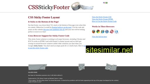 cssstickyfooter.com alternative sites