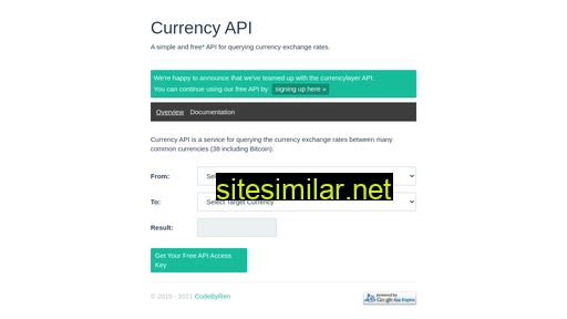 currency-api.appspot.com alternative sites
