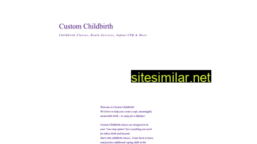 customchildbirth.com alternative sites