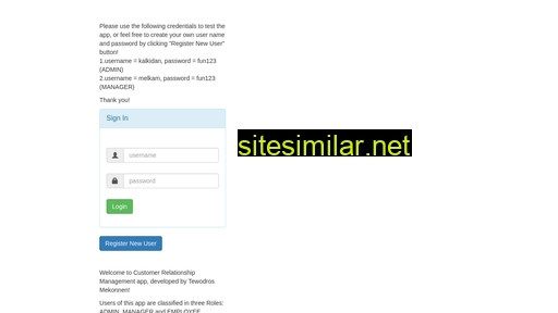 customer-registration-app-tewodros-mekonnen.com alternative sites
