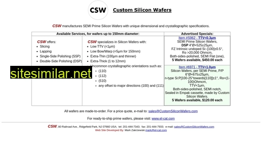 Customsiliconwafers similar sites