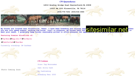 cwquarterhorses.com alternative sites