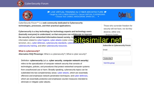 cybersecurityforum.com alternative sites