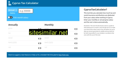 cyprustaxcalculator.com alternative sites