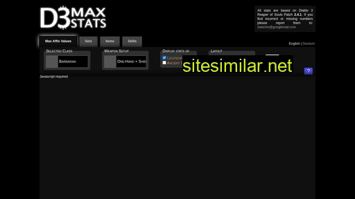 D3maxstats similar sites
