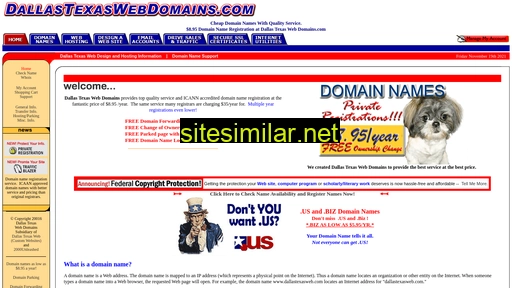 Dallastexaswebdomains similar sites