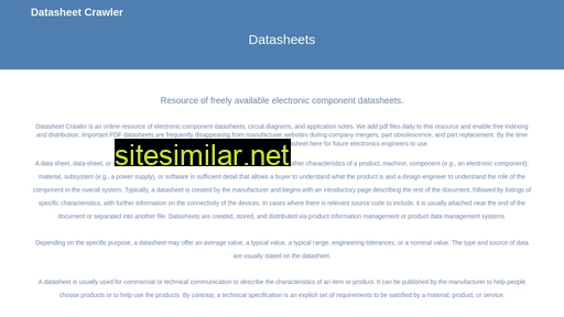 Datasheetcrawler similar sites