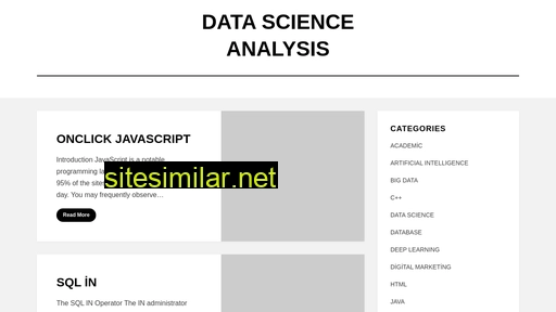 Datascienceanalysiss similar sites