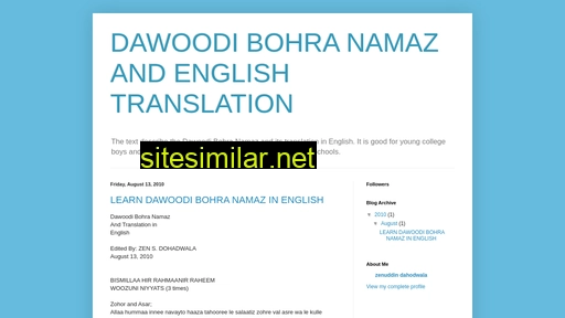 Dawoodi-bohra-namaz similar sites