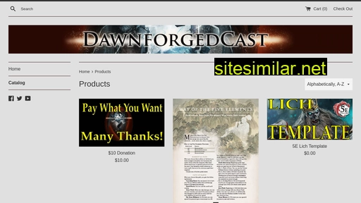 dawnforgedcast.myshopify.com alternative sites