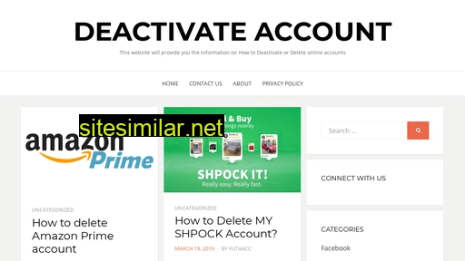 Deactivate-account similar sites