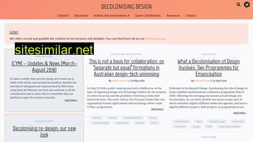 decolonisingdesign.com alternative sites