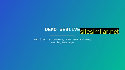 Demoweblive similar sites