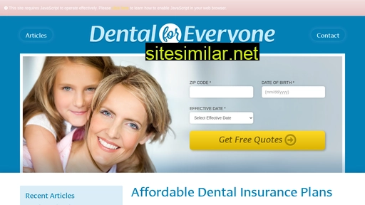 dentalforeveryone.com alternative sites