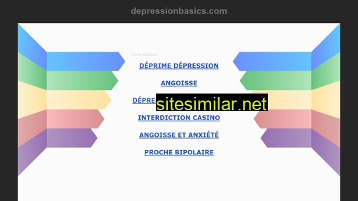 depressionbasics.com alternative sites