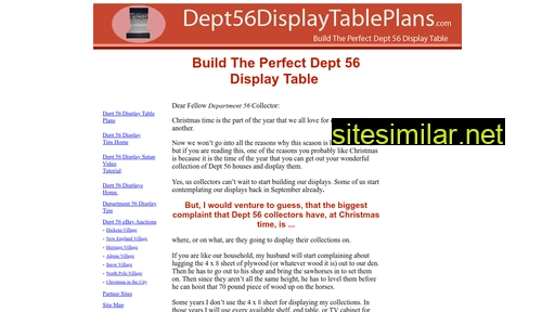 dept56displaytableplans.com alternative sites