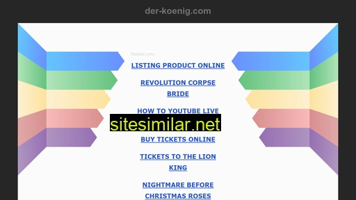 der-koenig.com alternative sites