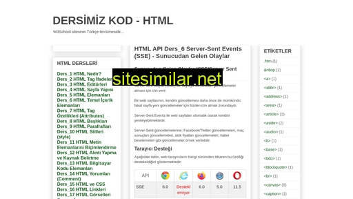 Dersimizkod-html similar sites