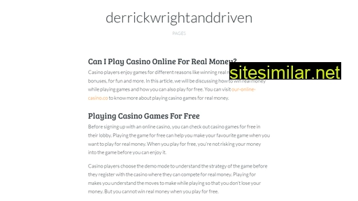 derrickwrightanddriven.com alternative sites