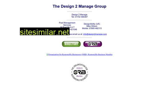 Design2manage similar sites
