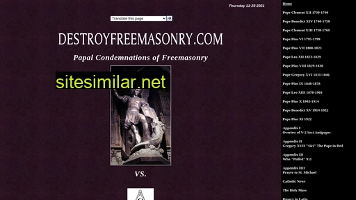 destroyfreemasonry.com alternative sites