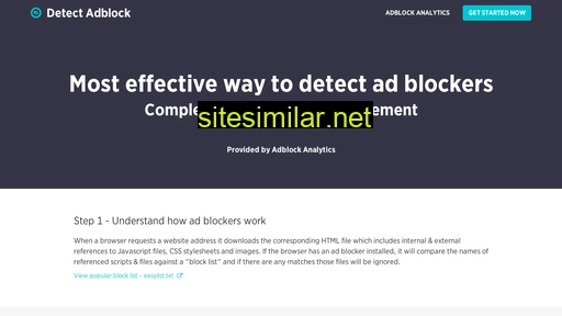 Detectadblock similar sites
