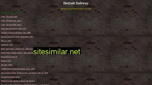 detroitsubway.com alternative sites