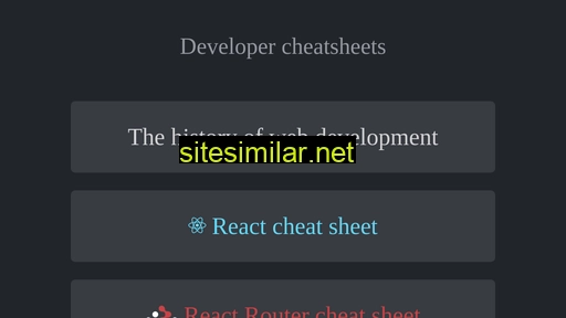 developer-cheatsheets.com alternative sites