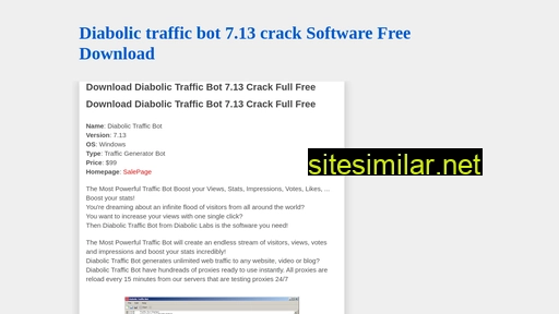 Diabolictrafficbot6cracksoftware similar sites