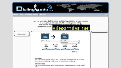 Dialingcode similar sites