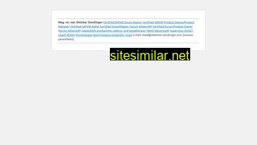 dietmar-stockinger.com alternative sites