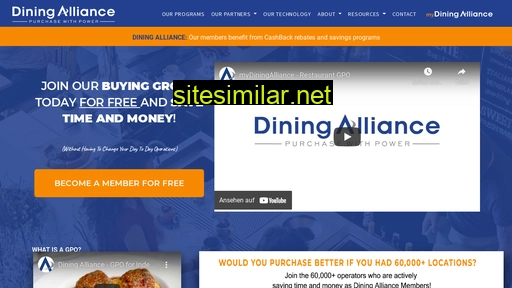 diningalliance.com alternative sites